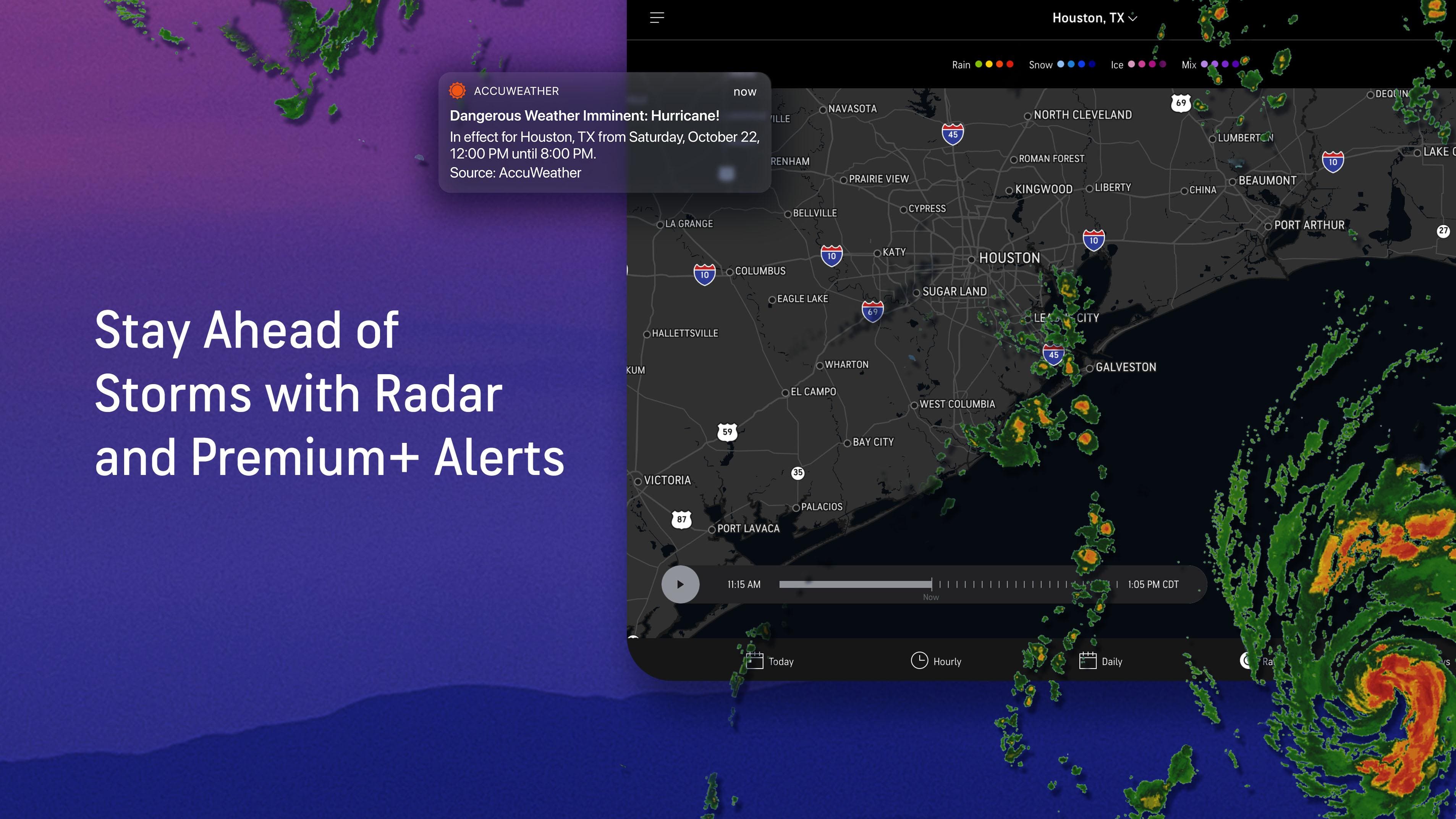 Screenshot 5: Severe Weather Alert Example