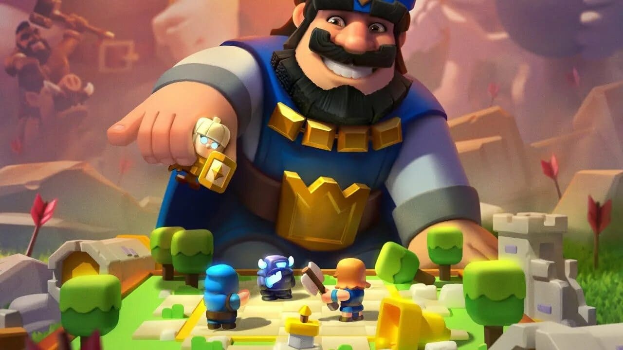 Clash Royale arena view during match