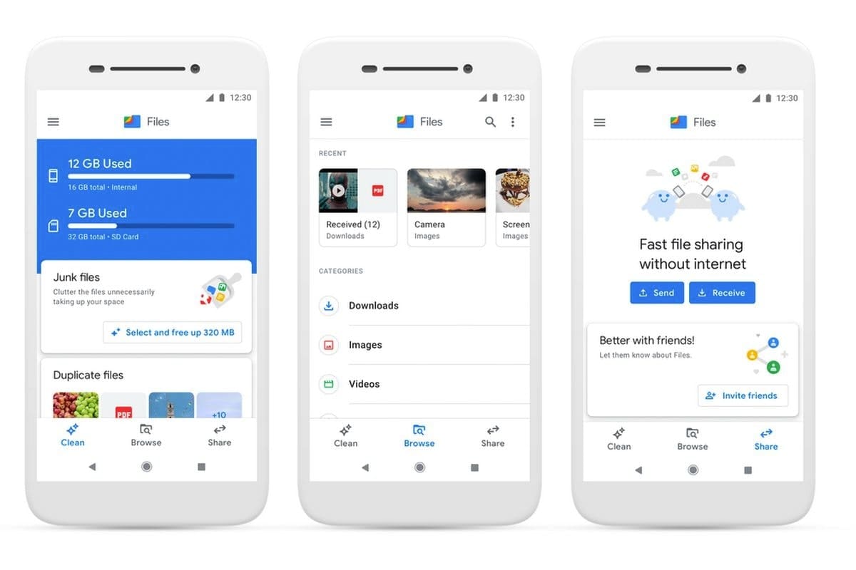 Files by Google Share Tab (Nearby Share)