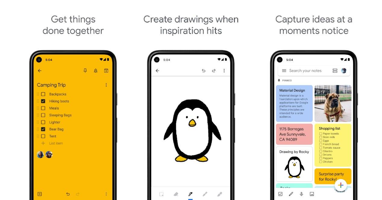 Google Keep: Drawing on a note