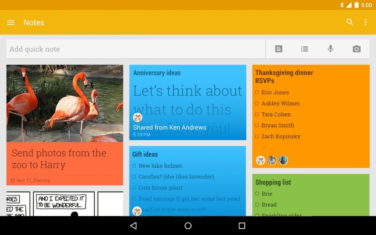 Google Keep: Organizing notes with labels