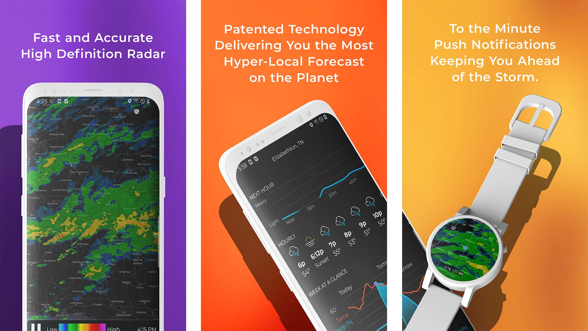 MyRadar detailed forecast screen