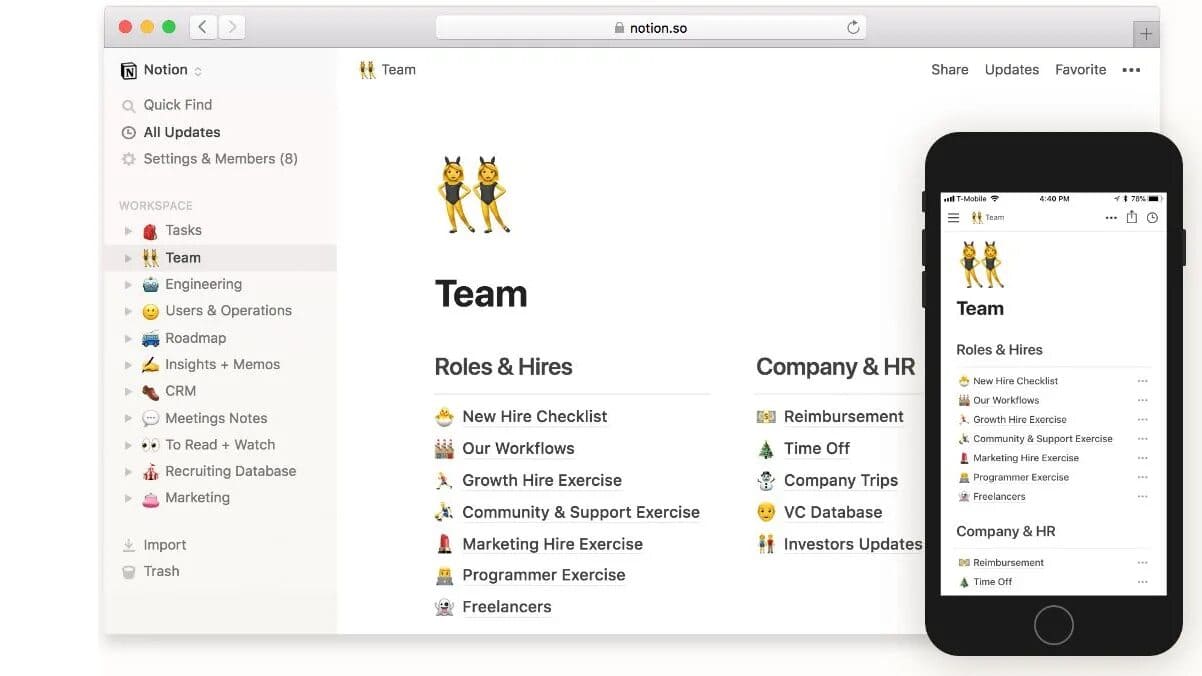Notion Kanban Board Screenshot
