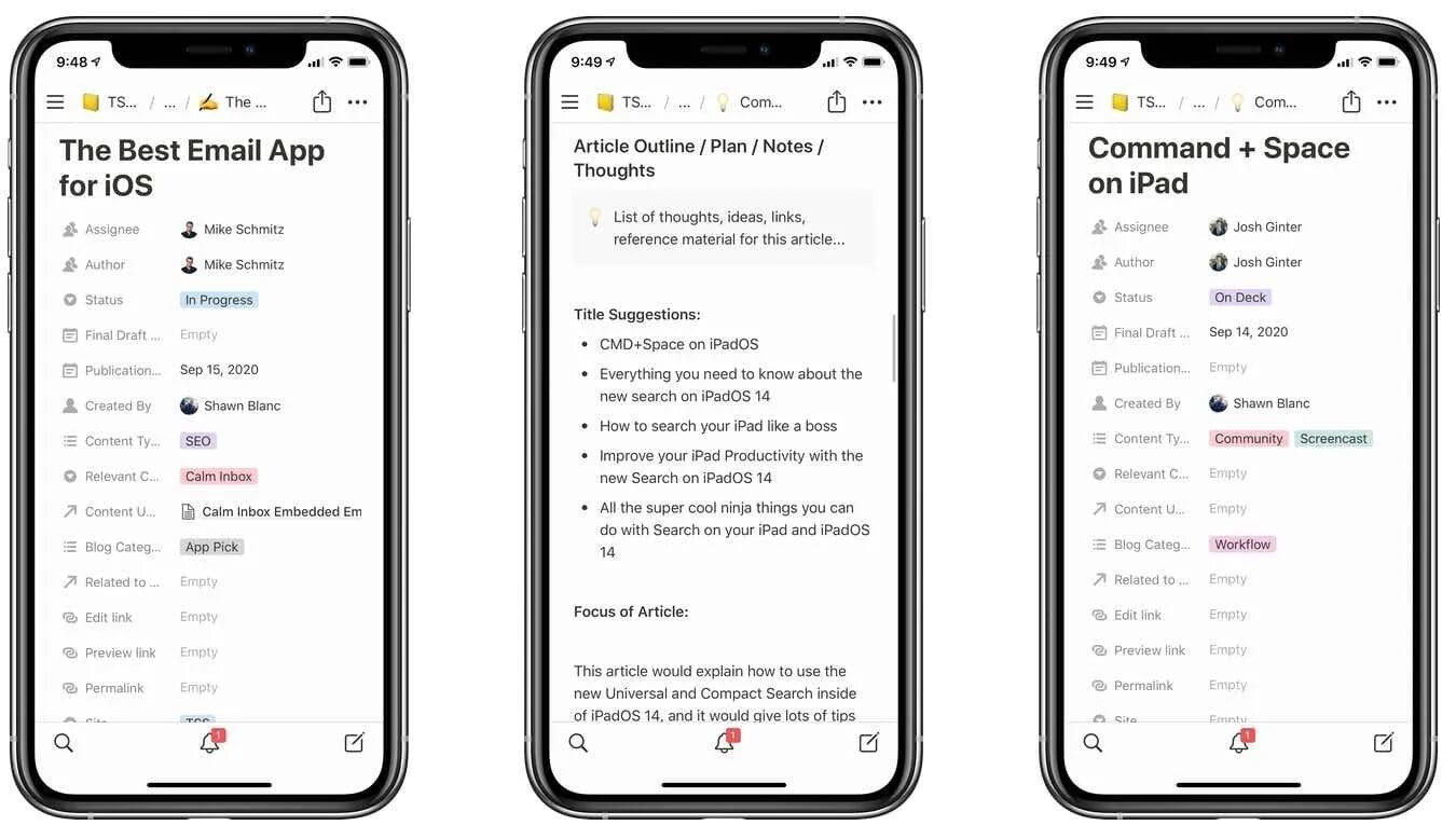 Notion Calendar View Screenshot