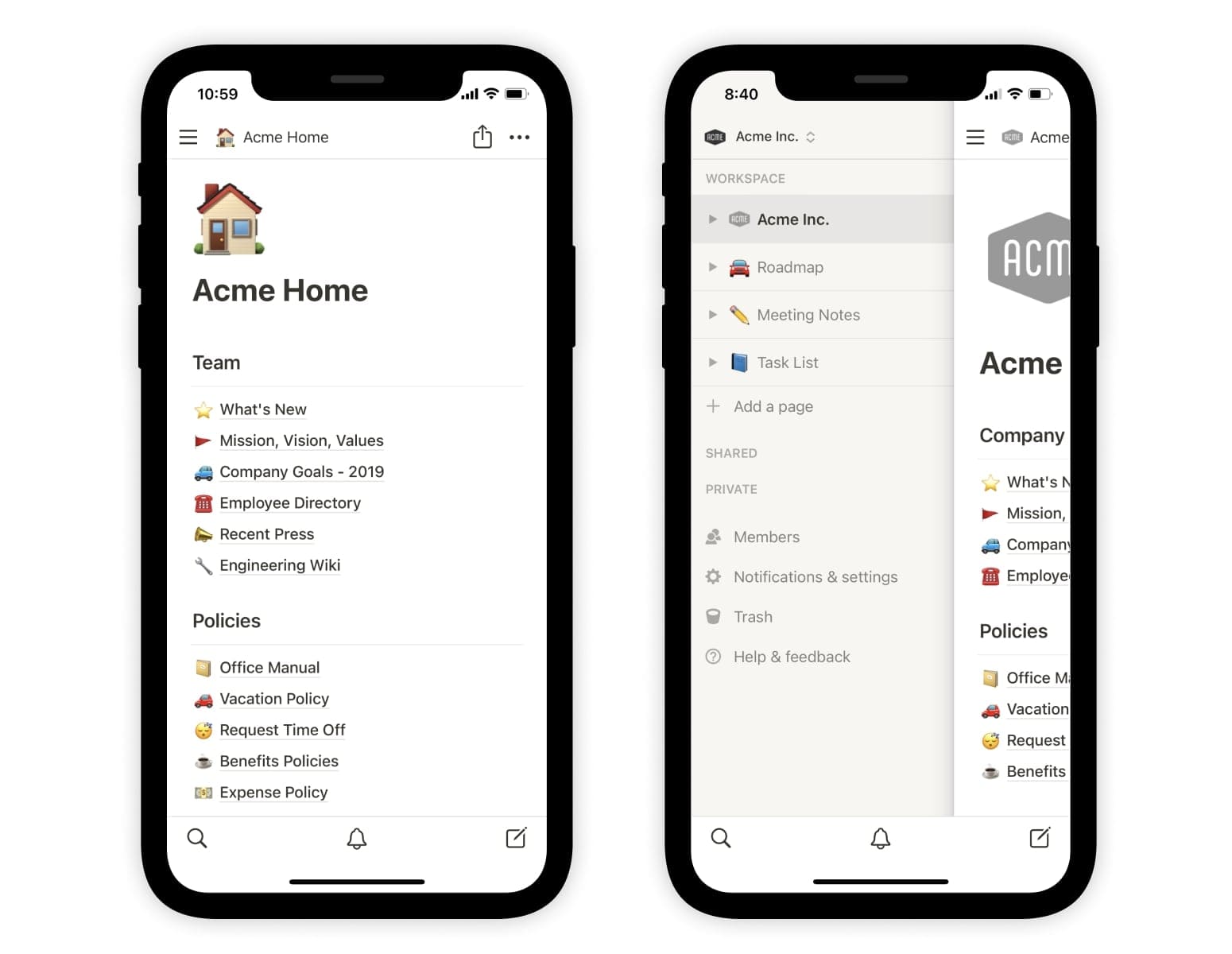 Notion Database Screenshot